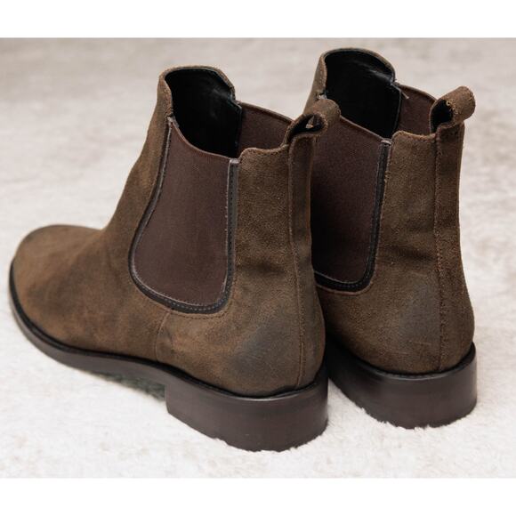 Thursday Boot Company Duchess Dark Olive Suede Chelsea Boots Womens Size 7 - Picture 8 of 16